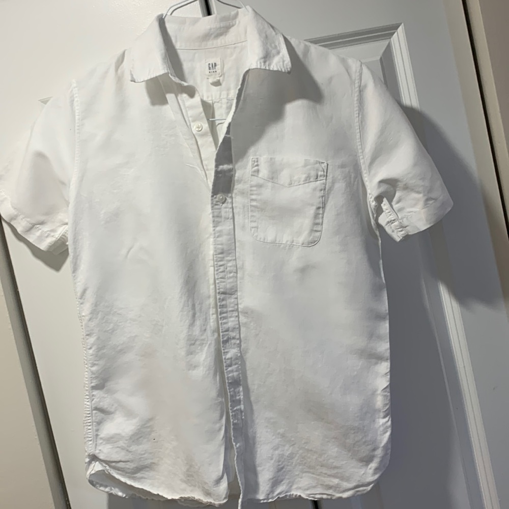 Gap kids XXL white button up shirt